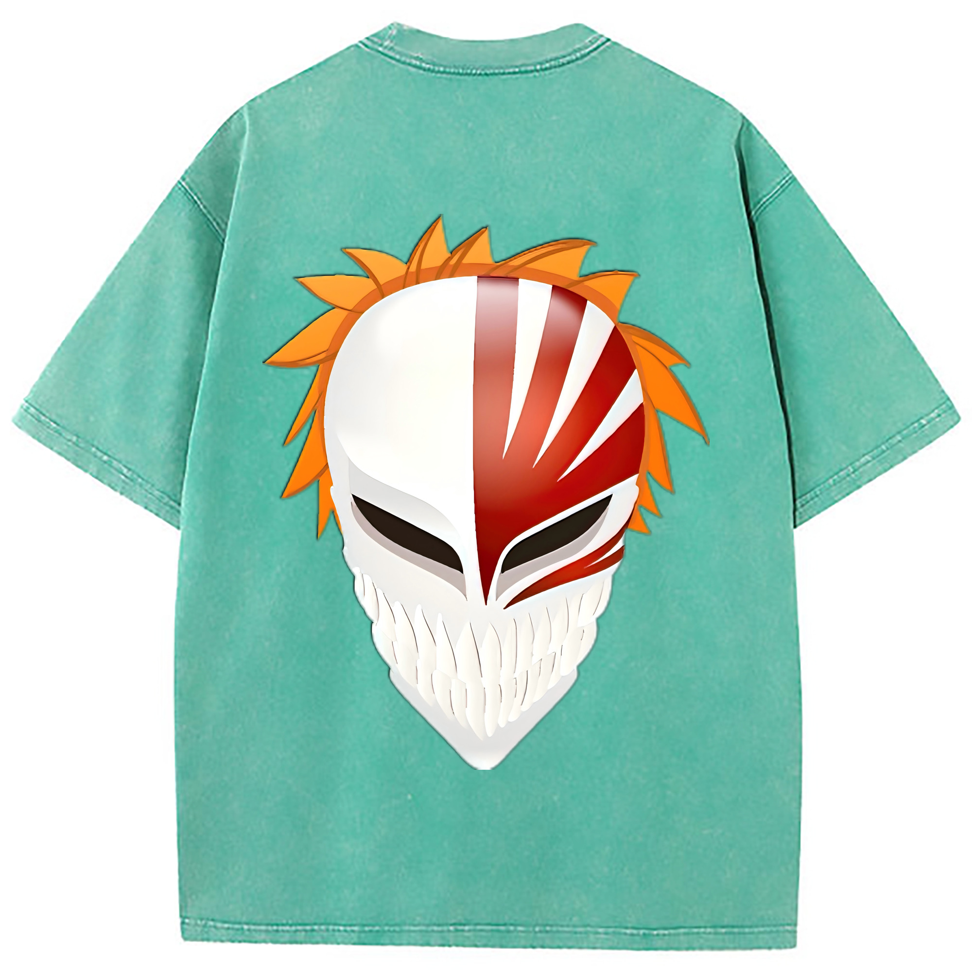 （画像用） ブリーチ 黒崎一護（くろさき いちご）BLEACH Kurosaki Ichigo 綿100% ヴィンテージ風 半袖Tシャツ（背面プリント）